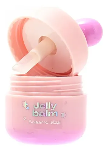 Balsamo Lila Labial Aplicador Silicona Skora 2 Tonos Glossy