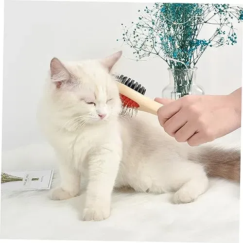 //hair Brush With Bamboo Handle In The Shape Of A Comb, &//