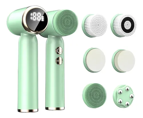 Cepillo Facial Eléctrico Doméstico Ventilador Vibratorio De  Verde Claro