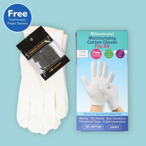 Guantes De Algodón Grandes Para Eczema Y Dermatitis 5 Pares