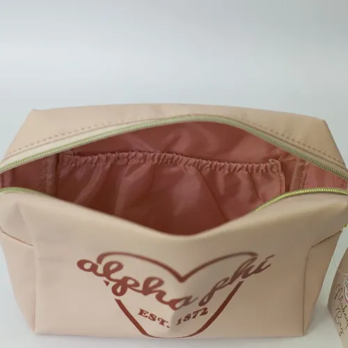 Bolsa De Maquillaje Sorority Shop Delta Delta Delta Pu Leath