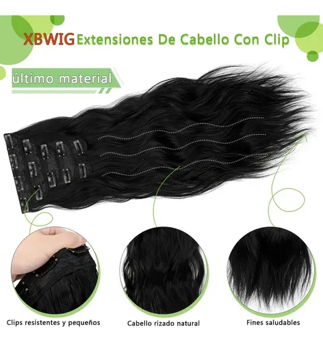 Extensiones De Cabello Cortina Con Clip Onduladas – 4 A