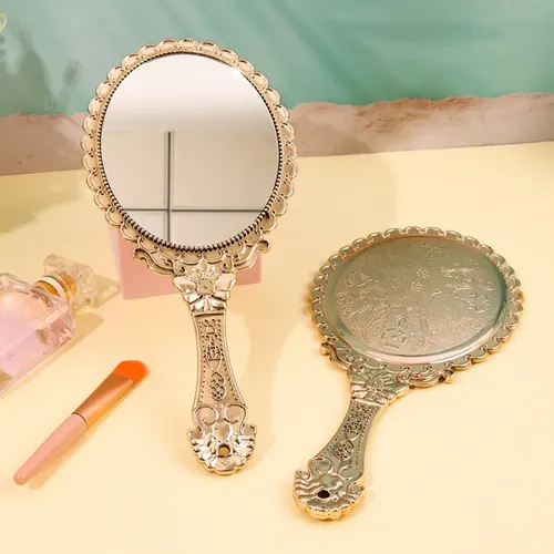 Espejo De Mano Cosméticos Vintage Clásico Retro Princesas