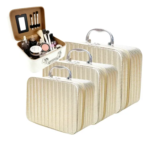 Portacosméticos X3 Organizador Mujer Maletín Maquillaje