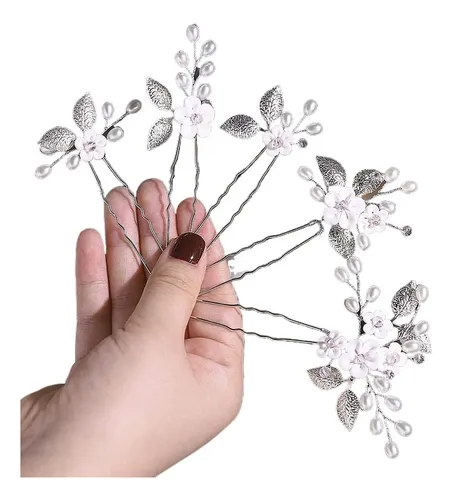 Pinzas For El Pelo Con Flores For Novias, Accesorios For El