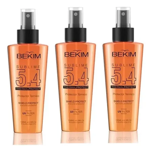 Kit X 3 Sérum Protector Térmico Bekim 130 Ml Frasco