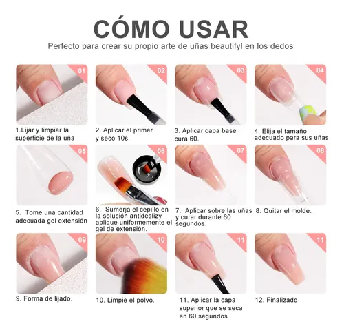 Kit De Polygel Para Uñas Principiante Con Base Y Top .ccc3