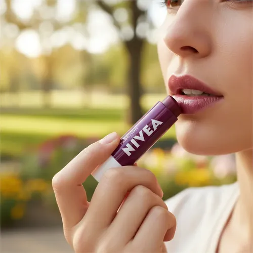 Protector Labial Nivea By Labello Blackberry Shine 4,8g