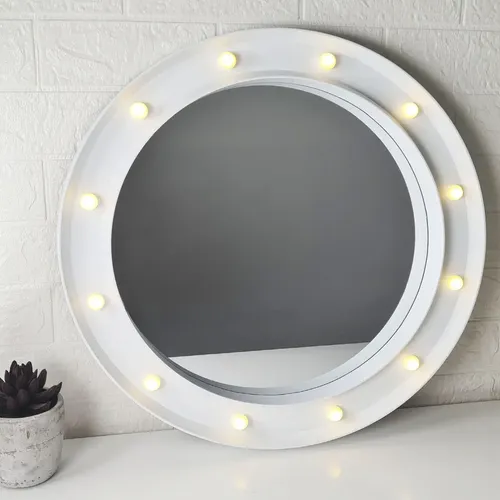 Espejo Redondo Con Luz Led 50 Cm