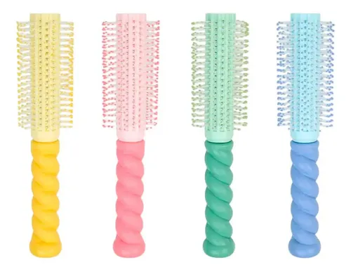 Cepillo Peine Redondo Para Cabello Desenredante Mely / Color