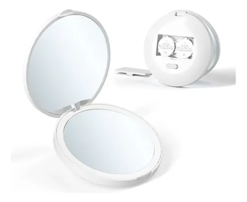 Espejo De Maquillaje Led Portátil Modelo Mini Con Batería