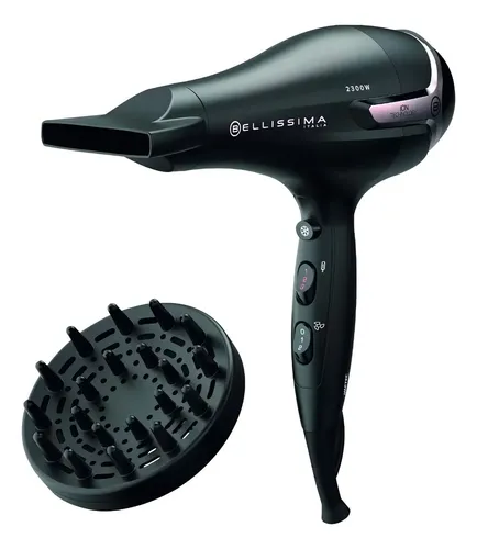 Secador De Pelo Bellissima K9 2300 Ion Plus Dc Negro