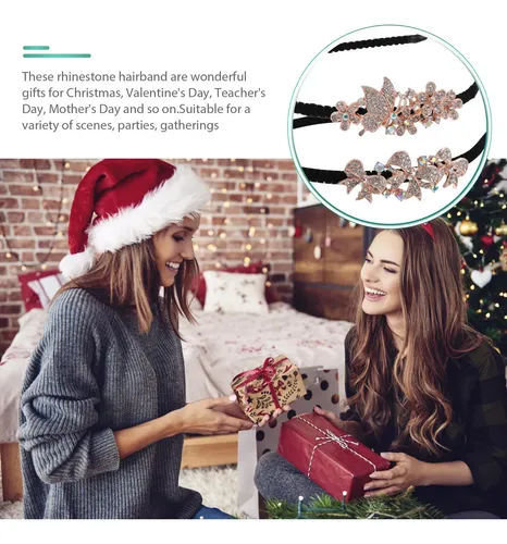 2 Diademas Con Diamantes De Imitación Para Mujer,