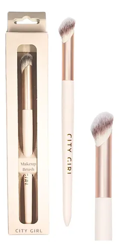 Brocha Para Contorno De Maquillaje Makeup Brush City Girl Color Rosa