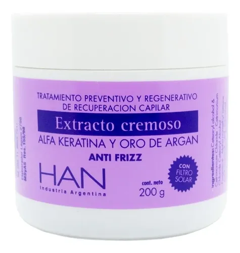 Han Extracto Cremoso Mascara Capilar Keratina Argán 200gr
