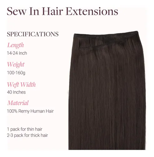 Extension Cortina De Pelo Humano Real 35cm 100g Marron Claro