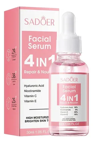 Sérum Facial Hialurónico+nicotinamide+vitaminacy E 4en 1 Momento De Aplicación Noche Tipo De Piel Todo Tipo De Piel