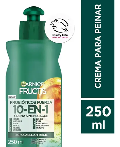 Crema Para Peinar Fructis Probióticos Fuerza 10 En 1 250ml