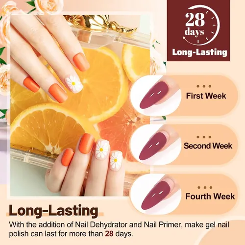 Kit De Uñas Jodsone 15 Ml: Primer, Base Y Top Coat Con Gel
