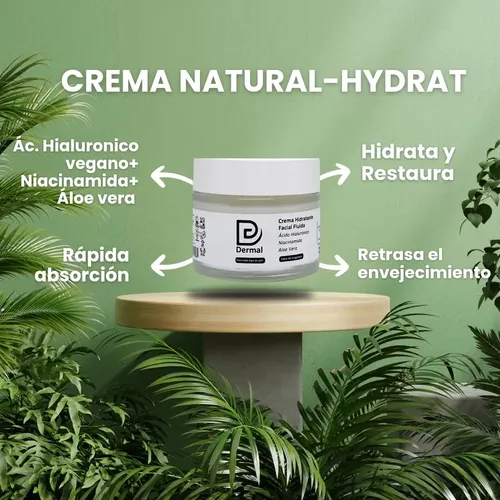 Dermal Crema Hidratante Facial Fluid Hialuronico/niacinamida Momento De Aplicación Día/noche Tipo De Piel Todo Tipo De Piel