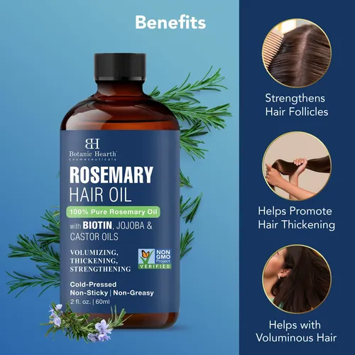 Aceite Capilar Botanic Hearth Rosemary Con Biotina, 60 Ml, P