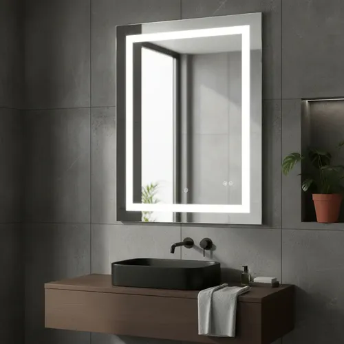 Espejo Inteligente Luz Led Desempaña Baño Reversible 60×80 Espejo