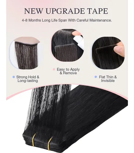 Extensiones De Cabello Virgen Doores 18′ Invisi Edge Con