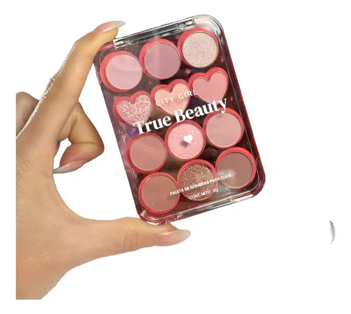 Paleta de Sombras City Girl True Beauty 12 Tonos Hipoalergénica N03