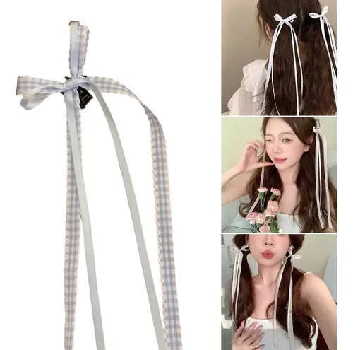 (pk) Horquilla De Pelo Con Lazo For Mujer Con Cinta Larga