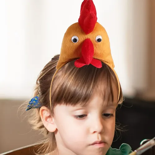 Cintas De Pelo Gallo Niñas Diademas Caricatura Pascua