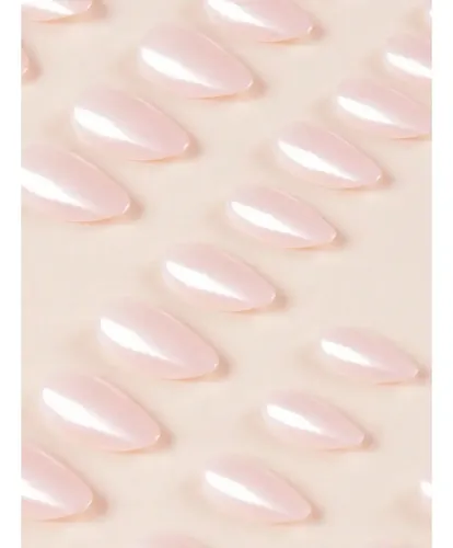 Adhesivos Cortos Para Uñas Con Forma De Almendra Baby Pink