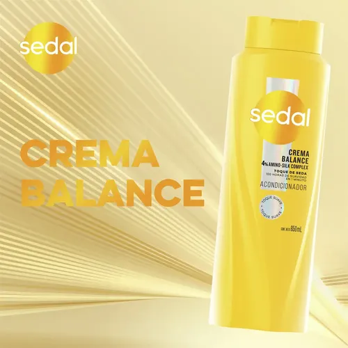 Acondicionador Sedal Crema Balance Toque De Seda 650 Ml