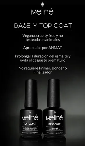 Kit Básicos Esmalte Semipermanente Meliné Base Top 091 Y 397