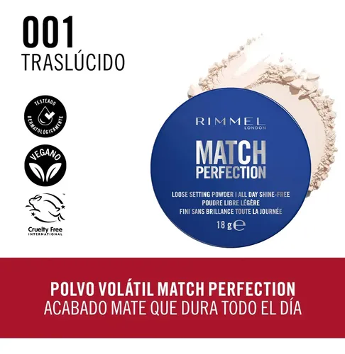 Polvo Volátil Compacto Rimmel London Match Perfection