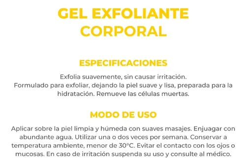 Dermaglós Gel Exfoliante Corporal Suavizante Piel Sensible