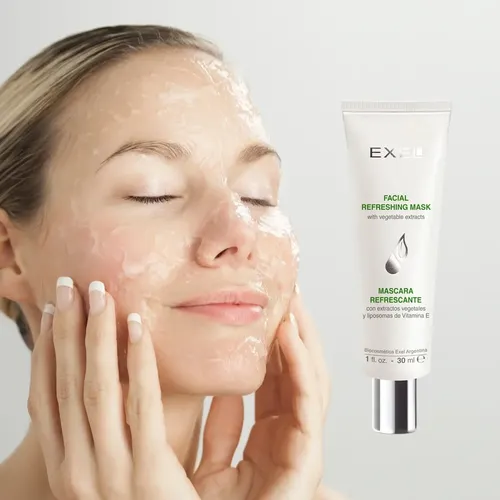 Mascara Refrescante Exel Con Extractos Vegetales Y Liposomas