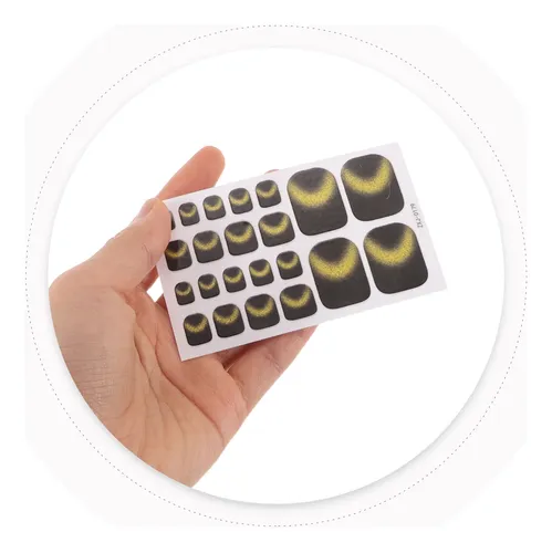 5pcs Pegatinas De Uña De Gato Con Brillo Para Uñas Gel No