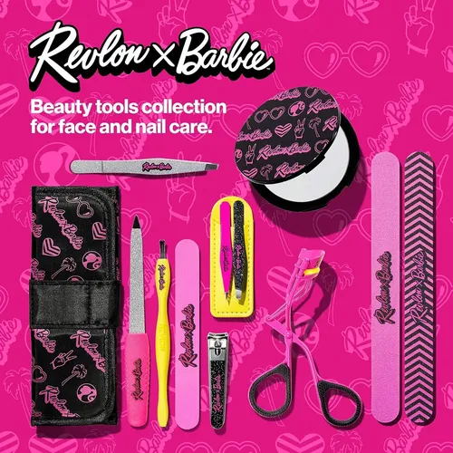 Pinza Revlon X Barbie, Acero Inoxidable, Punta Inclinada