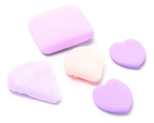Set Esponjas Faciales X5 Skora Maquillaje Rosto Polvo Base