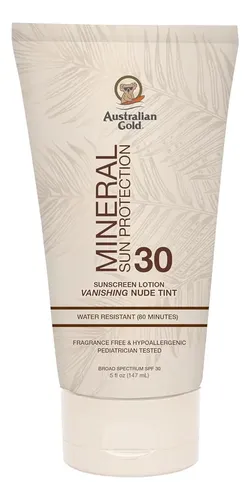 Protector Solar Mineral Spf 30 Australian Gold Con Tono Nude