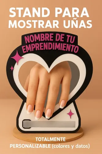 Stand Decorativo Para Promocionar Tus Diseños De Uñas