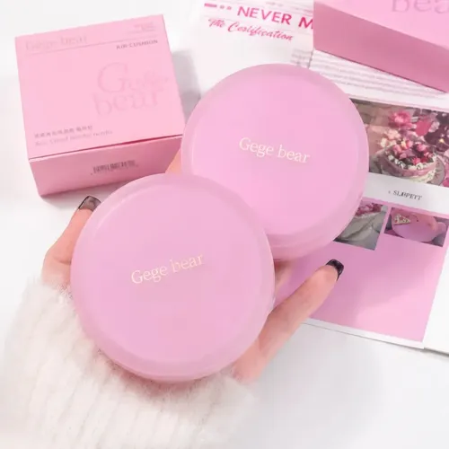 Gege Bear Base Maquillaje Y Polvo Compacto Air Cushion Tono 02