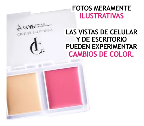 Paleta Dúo Cream Contorno Rubor Iluminador By Cinthia Ap