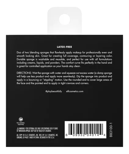 E.l.f. Total Face Sponge Duo, Plush, Multi-sided & Latex-…