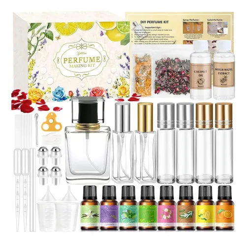 Kit Diy Perfume Mujer Gdblsm Con Aceites Esenciales Y