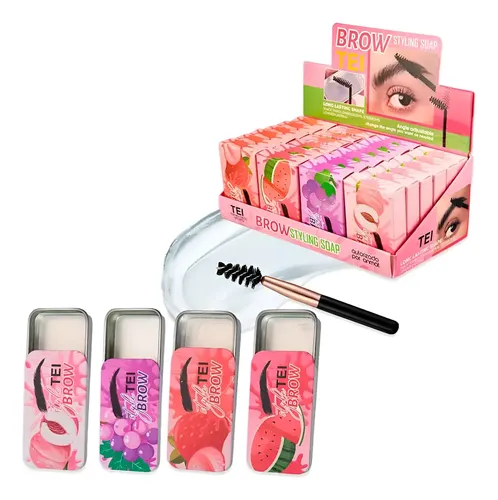 Gel Jabon Fijador Laminado Cejas Tei Frutal + Cepillo X 12gr