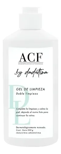 Acf Gel Limpieza Facial By Dadatina 200g Doble Limpieza.