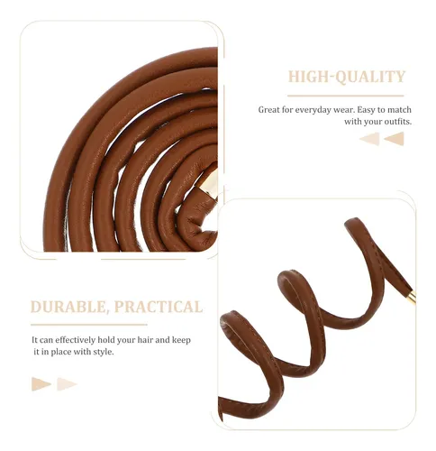 Bandas Para Cabello De Cuero Sintético Con Alambre Flexible