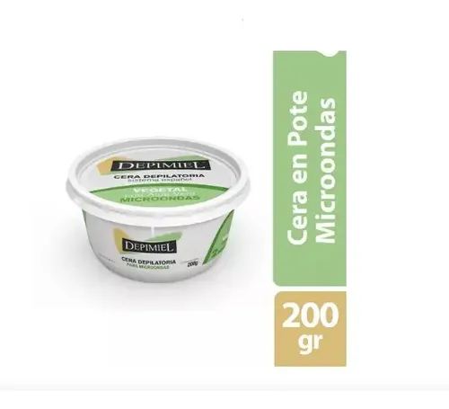 Cera Depilatoria Para Microondas Vegetal X 200 G Depimiel
