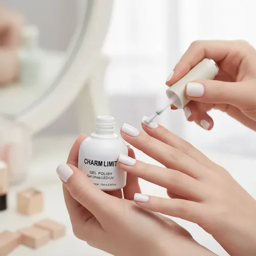 Esmalte Semipermanente Color Blanco Uv/led Charm Limit 10ml